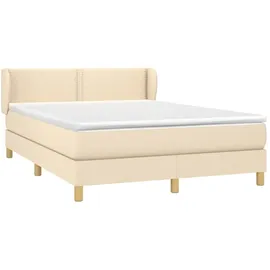 vidaXL Boxspringbett 140 x 200 cm Creme