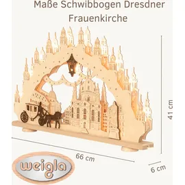Weigla Schwibbogen Dresdner Frauenkirche 66 x 41 x 6 cm