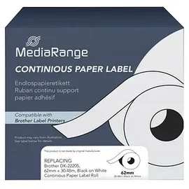 MediaRange Endlospapierrolle 22205 Weiß 62,0 mm 1 Blatt 1 St.