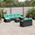 vidaXL Gartensofa-Set 10-tlg. schwarz