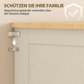 Homcom Küchenschrank Hochschrank mit Acrylglastüren 0 x 0 x 0 Weiß