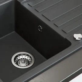 Bergström Granitspüle 76 x 46 cm schwarz