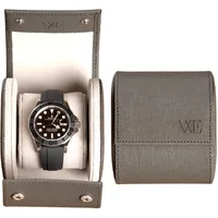 Watch Essentia Uhrenrolle, 100% ECHTES Leder, Watch Roll für 1 Uhren, Handgemacht Uhrenbox, Uhrenaufbewahrung, Uhrenkasten, Uhrenhalter, Uhrenbox 1 uhren, Watch Box, (black)