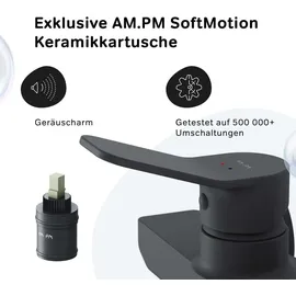 AM.PM Hit Einhebel-Duscharmatur Wandmontage für 1 Verbraucher Schwarz FXA20022
