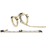 Nobby 78068-11 Garnitur Katzenhalsband Tartan, beige