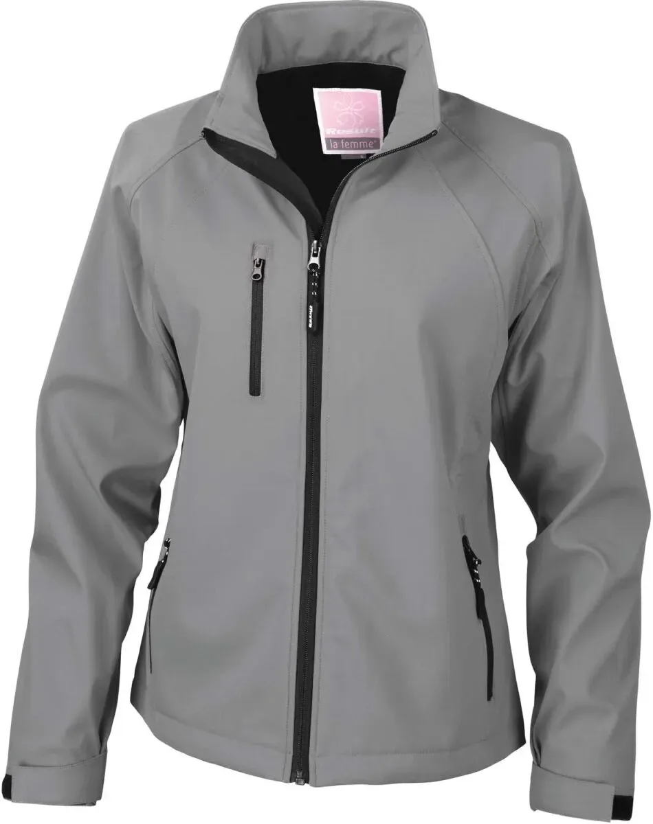 Result Damen 2-Lagen Softshell Jacke Softshell-Jacke R128F silver grey M