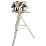 Dobar Vogelhaus-Ständer 60 x 60 x 90 cm Weiß dreibeinig