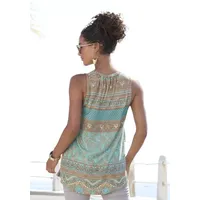 LASCANA Tanktop Damen türkis-bedruckt Gr.40/42