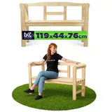 Kadax Gartenbank 119 x 44 x 76 cm Braun