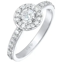 Elli Zirkonia Klassik Verlobung 925 Silber Ringe   Damen