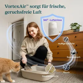 Levoit Luftreiniger mit Aromatherapie, HEPA Luftfilter gegen Schimmel, Staub und Tierhaare bis zu 0,3 μm für Schlafzimmer, 7 Watt Ener... - Weiß