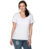 Sheego T-Shirt in weiß | Gr.: 52/54
