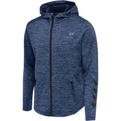 hummel hmlASTON Freizeit Kapuzenjacke Herren black iris melange S