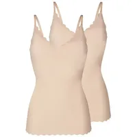 SKINY 2er Pack Spaghettishirt herausn. Pads in beige |