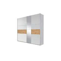 Schwebetürenschrank 2-türig  Korbach ¦ weiß ¦ Maße (cm): B: 218 H: 210 T: 59.0