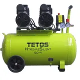 TETOS Flüsterkompressor Druckluft Kompressor mit 2 Motoren 8bar 1,5kW 69dB