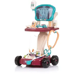 Chipolino Kinderspielzeug Arztwagen 29-teilig Brille Stethoskop Spritze Pinzette bunt