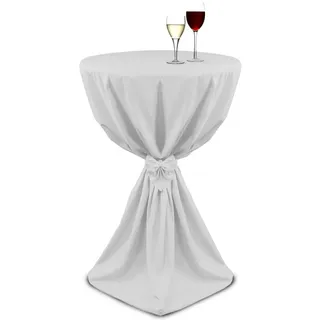 Beautissu Giulia Stehtischhusse – 70 cm Weiß