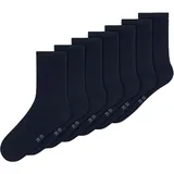 NAME IT NKNSOCK 7P SOLID NOOS Socken 7er Pack Blau/Schwarz 34-36