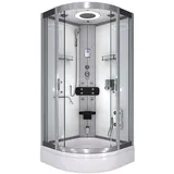 AcquaVapore Dampfdusche Duschkabine Sauna Dusche D58-60T2-EC 100x100 cm mit 2K Scheiben Versiegelung