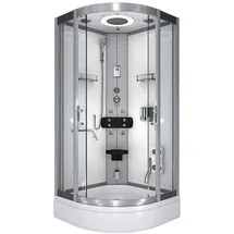 AcquaVapore Dampfdusche Duschkabine Sauna Dusche D58-60T2-EC 100x100 cm mit 2K Scheiben Versiegelung