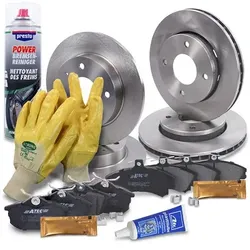 Bestprice Bremsscheiben + Bremsbeläge Vorne + Hinten für Mitsubishi, Smart