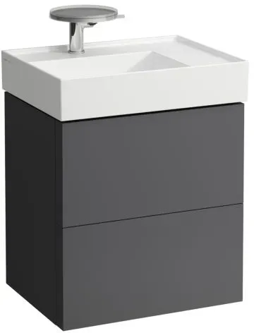LAUFEN Kartell Waschtisch-Unterschrank H4075580336421 58x60x45cm, 2 Schubladen, schiefergrau