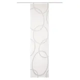 HOME WOHNIDEEN 84990 | Schiebegardine PINALO, Leinenstruktur, Scherli-Motiv, 245 x 60 cm (Höhe x Breite), Farbe: (grau)