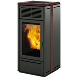 Edilkamin Pelletofen Nara2 Plus Up | Keramik bordeaux | 9,2 kW