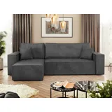 Mirjan24 Ecksofa Dunkelgrau, Textil, 5-Sitzer, L-Form,L-Form, 244x145 cm, Wohnzimmer, Sofas & Couches, Wohnlandschaften, Ecksofas