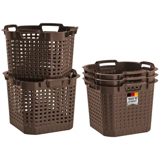 Buri Erntekorb Gartenkorb lebensmittelecht 40 x 40 x 30 cm braun