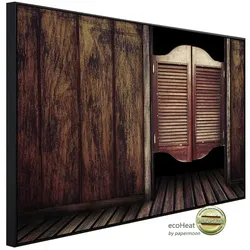 papermoon Infrarotheizung »EcoHeat - Holzklapptür«, Matt-Effekt - bunt