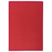 Pergamon Sisalteppich Natura Rot, Bordüre Rot in 13 Größen