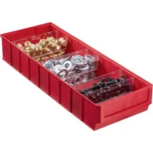 Allit 456571 Sichtlagerkasten (L x B x H) 500 x 185 x 81 mm Rot 1 St.