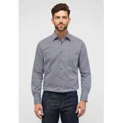 Langarmhemd ETERNA "MODERN FIT", Herren, Gr. 41, Normalgrößen, blau, 100% cotton, tailliert, Langarm Manschette, Hemden