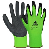 Hase Safety Gloves Hase Arbeitshandschuhe Superflex green, 508610, Latex, grün-schwarz, Größe XS, 10 Paar