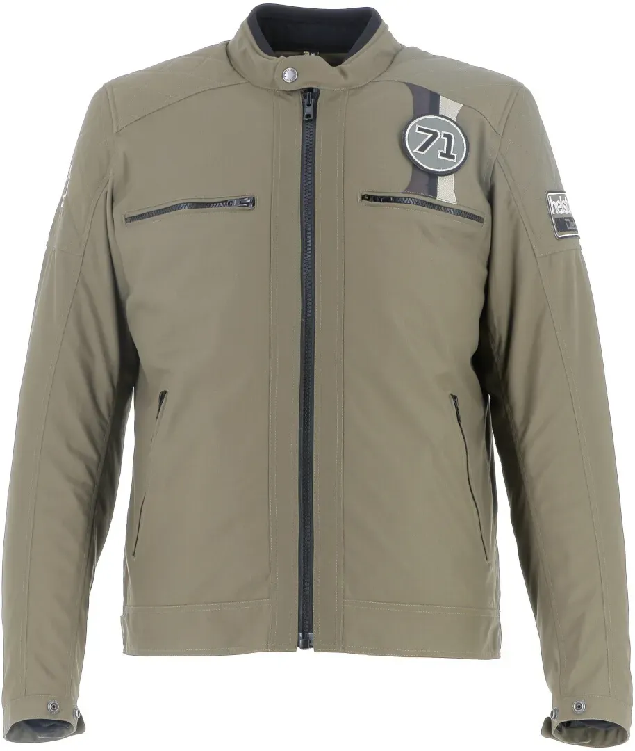 Helstons Evasion Motorfiets textiel jas, groen-bruin, L Voorman