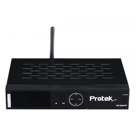 Protek X2 Combo 4K UHD 2160p H.265 HEVC E2 Linux 2.4 GHz WiFi, 1x DVB-S2 1x DVB-C/T2 Receiver Schwarz