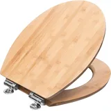 CORNAT WC-Sitz »LIGNA«, Echtholz oval, mit Softclose-Funktion - braun