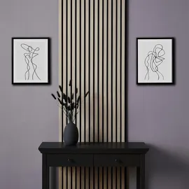 Homestyle4u Akustikpaneel Homestyle4u Grau 4 St. 60 x 60 x 2 cm