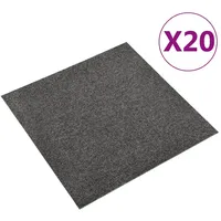 vidaXL Teppichfliesen 20 Stk. 5 m2 50x50 cm Anthrazit