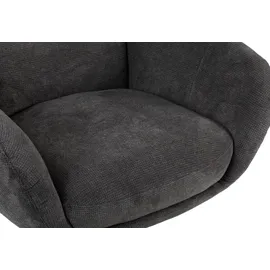 bene living Ohrensessel Marconia Polyester 74 x 109 x 80 cm Grau drehbar