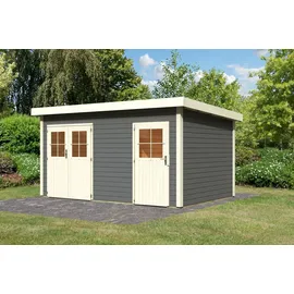 Karibu Gartenhaus 4,24 x 2,74 m Terragrau