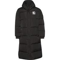 Karl Kani Wintermantel KARL KANI "Karl Kani Damen KW233-030-2 KK Og Hooded Long Puffer Coat", Damen, Gr. XS, schwarz, 100% Polyester (Recycelt), Mäntel Wintermantel