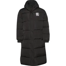 Karl Kani Wintermantel KARL KANI "Karl Kani Damen KW233-030-2 KK Og Hooded Long Puffer Coat", Damen, Gr. XS, schwarz, 100% Polyester (Recycelt), Mäntel Wintermantel