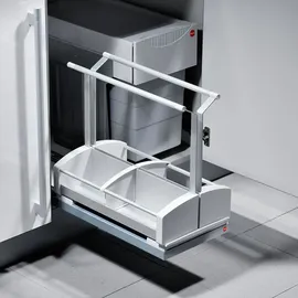 HAILO Utensilienkorb Ausziehbar Alu 39,5 x 39,5 x 20 cm grau