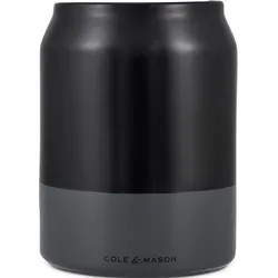 Aufbewahrungssystem COLE & MASON "Linton", grau (grau, schwarz), B:15cm H:17cm L:15cm, Keramik, Lebensmittelaufbewahrungsbehälter, stylische Keramikaufbewahrung für Küchenutensilien