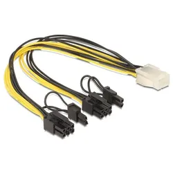 DELOCK 6-Pin PCIe zu 2x 8-Pin PCIe Adapter 30cm