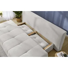 Jockenhöfer Schlafsofa JOCKENHÖFER GRUPPE "Til, B: 206 cm, Liegefl. 140x200 cm", beige (hellbeige), B:206cm T:98cm, Korpus: 95% Polyester, 5% Nylon;Kissen: 95% Polyester, 5% Nylon, Sofas, Schlafsofa, mit Bettfunktion & Bettkasten