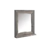 Massivmoebel24 Badspiegel Akazie 70x12x78 grau lackiert PURE ACACIA #603